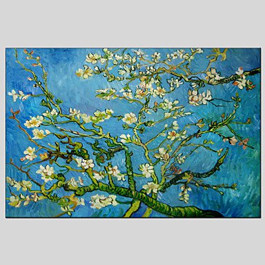 Flower Style Canvas Material Oil Paintings with Stretched Frame Ready To Hang Size 90*60CM