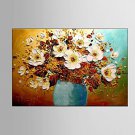 Ready to Hang Stretched Frame Hand-Painted Flower Oil Painting Canvas Wall Art Home Restaurant Dec