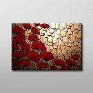 Hand-Painted Floral/BotanicalModern Traditional One Panel Canvas Oil Painting For Home Decoration