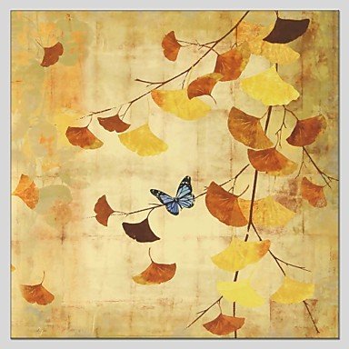 Floral Style Canvas Material Oil Paintings with Stretched Frame Ready To Hang Size 70*70 CM