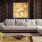 Floral Style Canvas Material Oil Paintings with Stretched Frame Ready To Hang Size 70*70 CM