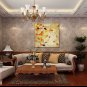 Floral Style Canvas Material Oil Paintings with Stretched Frame Ready To Hang Size 70*70 CM