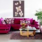 Oil Paintings Floral Style Canvas Material With Wooden Stretcher Ready To Hang Size 60*90 CM .