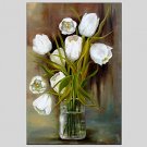 Oil Paintings Flower Style  Canvas Material with Stretched Frame Ready To Hang Size 60*90CM.