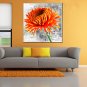 Flower Style Canvas Material Oil Paintings with Stretched Frame Ready To Hang Size 70*70CM