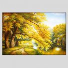 Oil Painting Modern Landscape , Canvas Material with Stretched Frame Ready To Hang SIZE:60*90CM.
