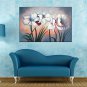 Oil Paintings Floral Style Canvas Material With Wooden Stretcher Ready To Hang Size 60*90 CM .