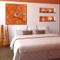 Oil Paintings Modern Flower And Bird Style Canvas Material With Wooden Stretcher Ready To Hang SIZ