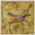 Oil Paintings Modern Flower And Bird Style Canvas Material With Wooden Stretcher Ready To Hang SIZ