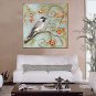 Oil Paintings Modern Flower And Bird Style Canvas Material With Wooden Stretcher Ready To Hang SIZ