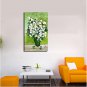 Hand-Painted Floral/Botanical Vertical Panoramic,Classic One Panel Canvas Oil Painting For Home De