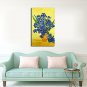 Hand-Painted Floral/Botanical Vertical Panoramic,Flower One Panel Canvas Oil Painting For Home Dec