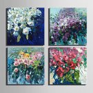 Mini Size E-HOME Oil painting Modern Flowers In Clusters Pure Hand Draw Frameless Decorative Paint