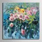 Mini Size E-HOME Oil painting Modern Flowers In Clusters Pure Hand Draw Frameless Decorative Paint