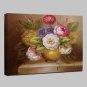 Mini Size Hand-Painted Classic Flower Oil Painting On Canvas With Frame For Living Room Home Decor
