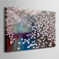 E-HOME Oil painting Modern Pink Flowers Pure Hand Draw Frameless Decorative Painting