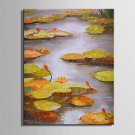 E-HOME Oil painting Modern Lotus Pond Pure Hand Draw Frameless Decorative Painting