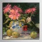 Mini Size E-HOME Oil painting Modern The Flowers On The Table Pure Hand Draw Frameless Decorative