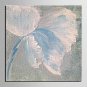 Mini Size E-HOME Oil painting Modern Pigment Blue Flowers Pure Hand Draw Frameless Decorative Pain
