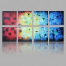 IARTSHand Painted Oil Painting Abstract Color Pieces with Stretched Frame Set of 8