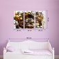 IARTS Hand Painted Modern Abstract Red Color Circle Triptych Oil Painting On Canvas Set of 3 with