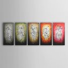 Hand-Painted AbstractModern / Traditional Five Panels Canvas Oil Painting For Home Decoration