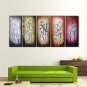 Hand-Painted AbstractModern / Traditional Five Panels Canvas Oil Painting For Home Decoration