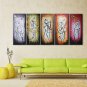Hand-Painted AbstractModern / Traditional Five Panels Canvas Oil Painting For Home Decoration