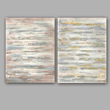100% Hang-Painted Abstract  Modern / Classic Two Panels Canvas Oil Painting For Home Decoration