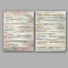100% Hang-Painted Abstract  Modern / Classic Two Panels Canvas Oil Painting For Home Decoration