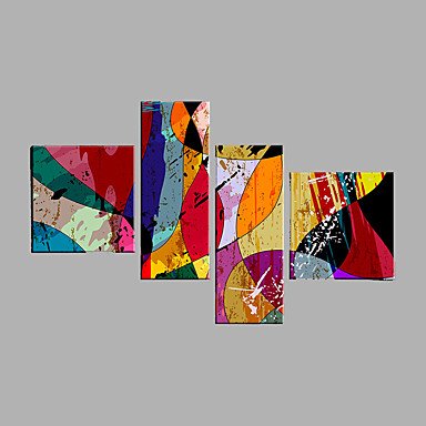 Hand-Painted Modern Abstract Oil Painting Four Panel Canvas Oil Painting Multi Split Oil Painting