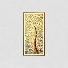 Hand-Painted Abstract Floral/Botanical Horizontal,Modern One Panel Canvas Oil Painting For Home De