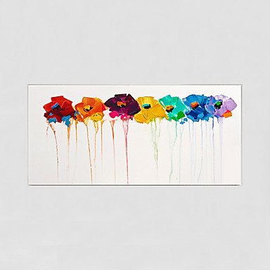 Hand-Painted Abstract Horizontal,Modern One Panel Canvas Oil Painting For Home Decoration