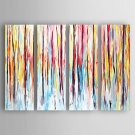 Oil Painting Abstract Set of 4 Hand Painted Canvas with Stretched Framed Ready to Hang