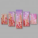 IARTS Oil Painting Modern Abstract Purple and Red Color Art Acrylic Canvas Wall Art For Home Decor
