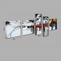 Hand-Painted Abstract Impression City Modern Five Panels Canvas Oil Painting For Home Decoration