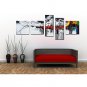 Hand-Painted Abstract Impression City Modern Five Panels Canvas Oil Painting For Home Decoration