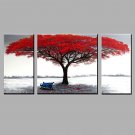 Hand-Painted Abstract Modern Three Panels Canvas Oil Painting  For Home Decoration