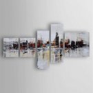 Oil Painting Abstract Set of 5 Hand Painted Canvas with Stretched Framed Ready to Hang