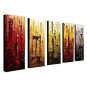 Hand painted Abstract Oil Painting 5 Piece/Set Home Decor Wall Art with Stretched Frame