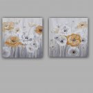 100%  Hand-Painted Abstract / Floral/Botanical Hang-Painted Oil PaintingModern / Classic One Panel