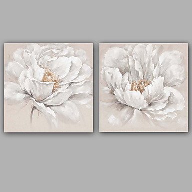 100%  Hand-Painted Abstract / Floral/Botanical Hang-Painted Oil PaintingModern / Classic One Panel