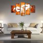 Ready to Hang Stretched Framed Hand-painted Oil Painting Canvas Wall Art White Lily Flowers Modern