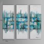 Hand-Painted Abstract Fantasy Square,Modern European Style Three Panels Canvas Oil Painting For Ho