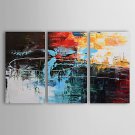 Oil Painting Modern Abstract  Set of 3 Hand Painted Canvas with Stretched Framed