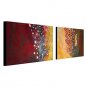 Hand-Painted Abstract Two Panels Canvas Oil Painting For Home Decoration