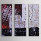 Hand-Painted Abstract Three Panels Canvas Oil Painting For Home Decoration