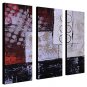 Hand-Painted Abstract Three Panels Canvas Oil Painting For Home Decoration