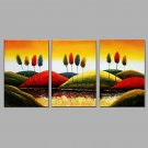 Hand-Painted Abstract  Modern Three Panels Canvas Oil Painting For Home Decoration