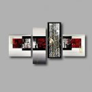 Stretched (Ready to hang) Hand-Painted Oil Painting 64"x44" Canvas Wall Art Modern Abstract Black
